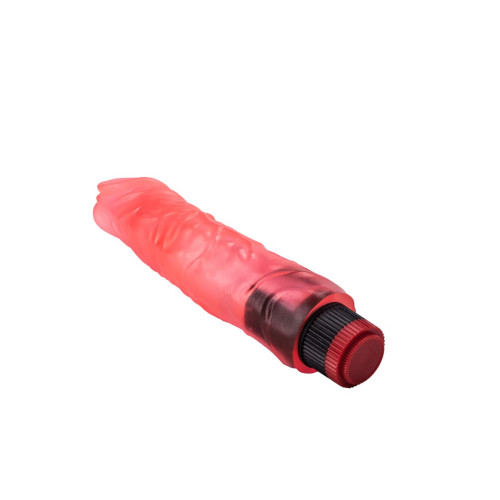 Рельефный розовый вибратор-реалистик - 19,5 см. (розовый)