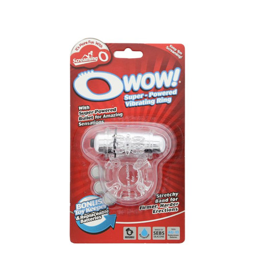 Прозрачное эрекционное виброкольцо OWOW CLEAR (прозрачный)