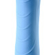 Голубой силиконовый вибратор с функцией нагрева и пульсирующими шариками FAHRENHEIT - 19 см. (голубой)