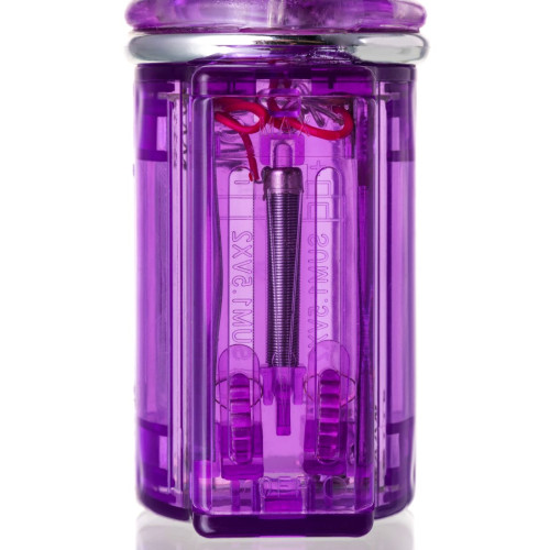 Фиолетовый хай-тек вибратор High-Tech fantasy с бусинами и отростком - 27,2 см. (фиолетовый)