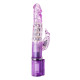 Фиолетовый хай-тек вибратор High-Tech fantasy с бусинами и отростком - 27,2 см. (фиолетовый)