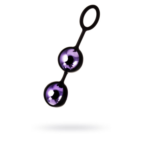 Фиолетово-чёрные вагинальные шарики TOYFA A-toys (фиолетовый с черным)