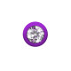 Фиолетовая анальная цепочка с кристаллом Buddy - 17,7 см. (фиолетовый)