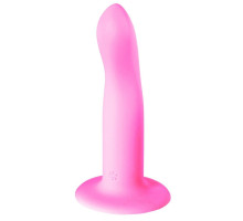 Розовый нереалистичный дилдо Stray - 16,6 см. (розовый)