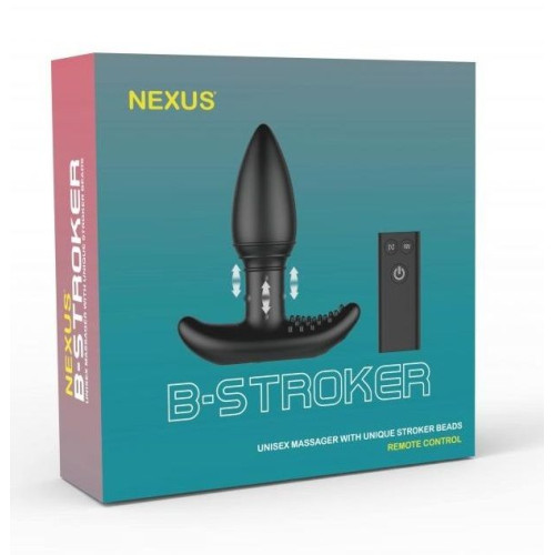 Черная анальная вибропробка Nexus B-Stroker - 13 см. (черный)