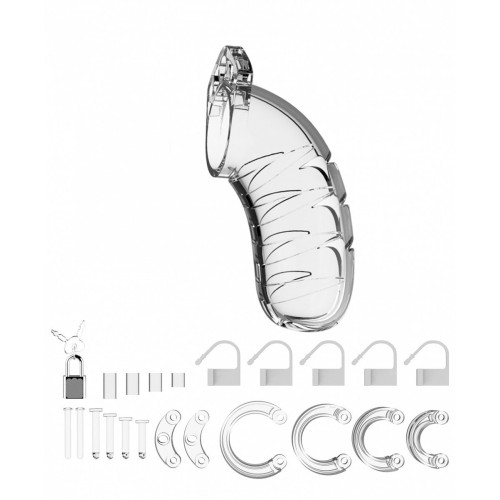 Прозрачный мужской пояс верности Model 04 Chastity 4.5  Cock Cage (прозрачный)