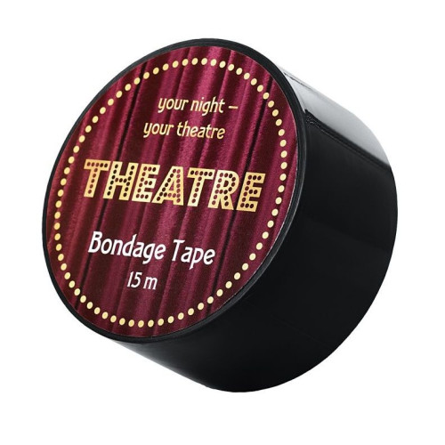 Черный бондажный скотч TOYFA Theatre - 15 м. (черный)