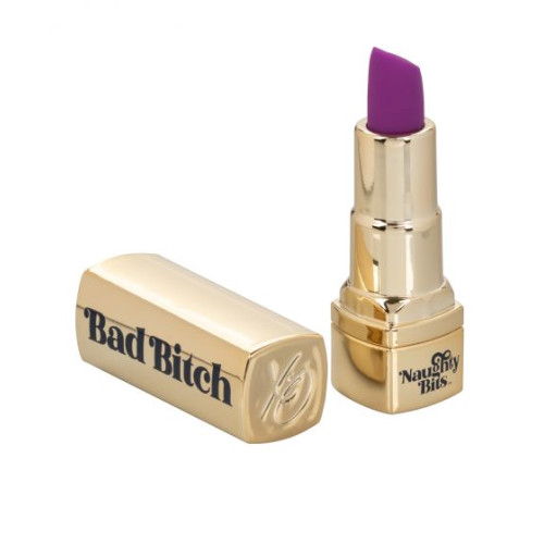 Мини-вибратор в виде тюбика помады Naughty Bits Bad Bitch Lipstick Vibrator (золотистый)
