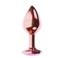 Пробка цвета розового золота с лиловым кристаллом Diamond Quartz Shine L - 8,3 см. (лиловый)