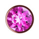 Пробка цвета розового золота с лиловым кристаллом Diamond Quartz Shine L - 8,3 см. (лиловый)