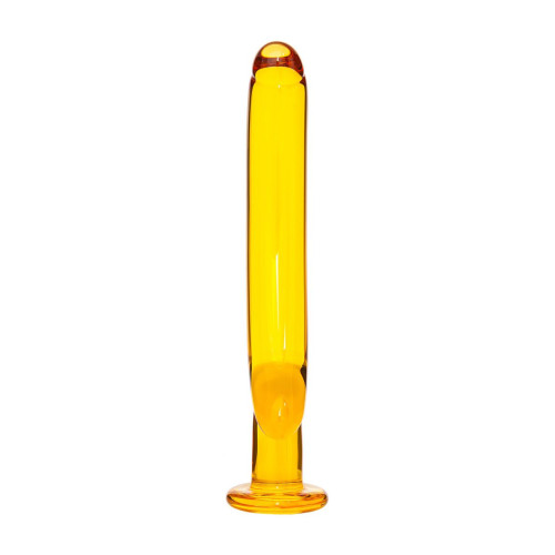 Жёлтый стимулятор-банан из стекла - 17,5 см. (желтый)