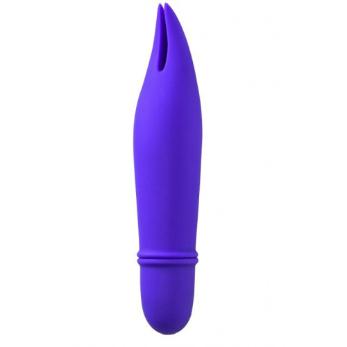 Фиолетовый мини-вибратор Universe Teasing Ears - 12,5 см. (фиолетовый)