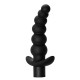 Чёрная анальная ёлочка с вибрацией Ecstasy - 14 см. (черный)