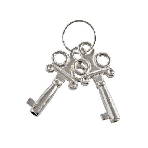 Металлические наручники с ключами (серебро)