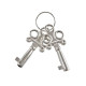 Металлические наручники с ключами (серебро)