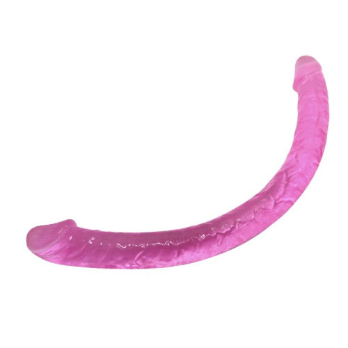 Розовый двухсторонний фаллоимитатор - 48,5 см. (розовый)