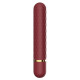 Бордовый мини-вибратор Lizzy с ромбовидным рельефом - 12,7 см. (бордовый)