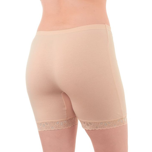 Панталоны из хлопка с эластичным кружевом по ноге (грязно-розовый|6X)