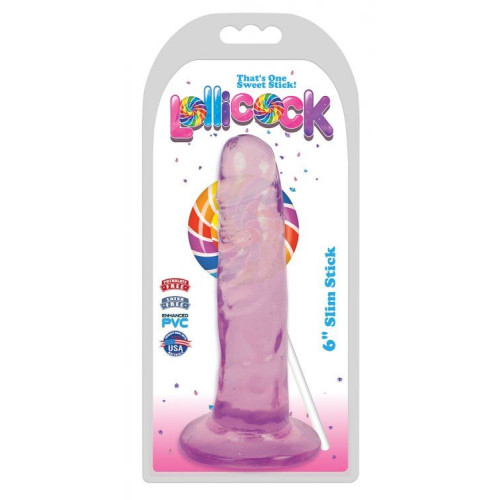 Фиолетовый фаллоимитатор Slim Stick Dildo - 15,2 см. (фиолетовый)