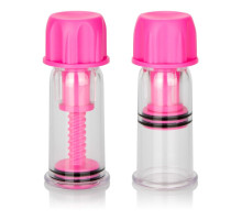 Вакуумные массажёры для сосков Nipple Play Vacuum Twist Suckers (розовый)