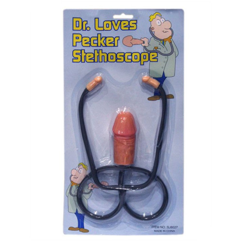 Стетоскоп с шалуном «Доктор Любовь» (черный с бежевым)