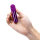 Фиолетовая вибропулька Le Wand Bullet с 2 нежными насадками (фиолетовый)