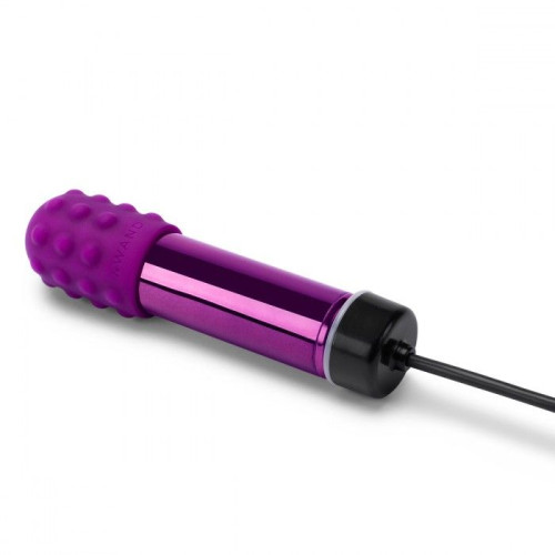 Фиолетовая вибропулька Le Wand Bullet с 2 нежными насадками (фиолетовый)