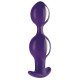 Фиолетово-белые анальные шарики B Balls Duo - 12,5 см. (фиолетовый с белым)