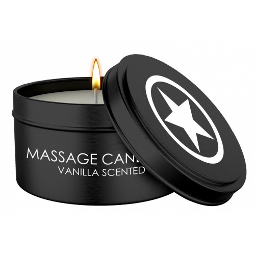Массажная свеча с ароматом ванили Massage Candle (черный)