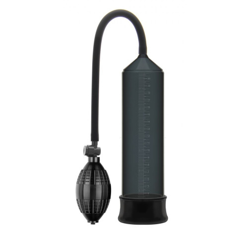 Черная вакуумная помпа Erozon Penis Pump с грушей (черный)