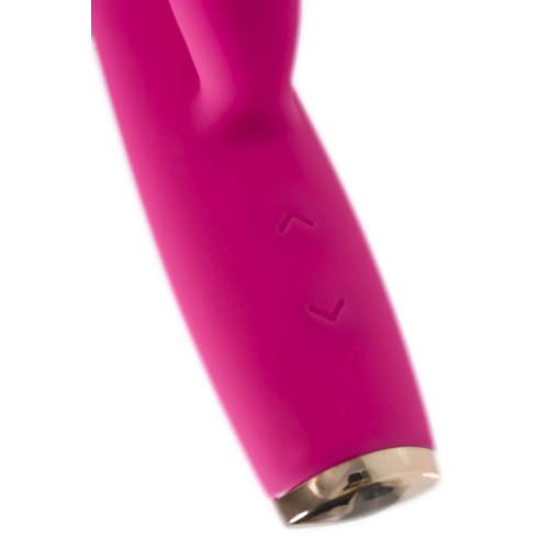 Ярко-розовый вибратор-кролик G-Hawker - 19,5 см. (ярко-розовый)