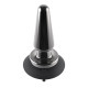 Черная анальная вибропробка Advanced Metal Plug - 13,8 см. (черный)