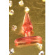 Красная анальная втулка с ограничителем - 6,5 см. (красный)