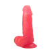 Розовый стимулятор в форме фаллоса на присоске - 15,5 см. (розовый)