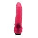 Розовая насадка для страпона с клиторальными лепестками - 20 см. (розовый)