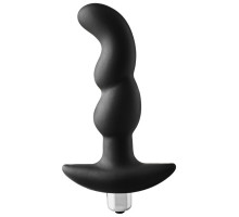 Черная вибропробка для простаты FantASStic Vibrating Prostate Plug - 14,5 см. (черный)
