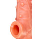 Насадка на фаллос с отверстием для мошонки Cock Sleeve 002 Size L - 17,6 см. (телесный)