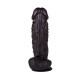 Большой чёрный фаллоимитатор на присоске - 20,5 см. (черный)