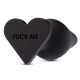 Черная анальная пробка с основанием-сердечком Fuck Me Butt Plug - 7,5 см. (черный)