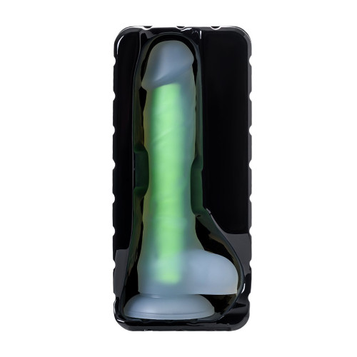 Прозрачно-зеленый фаллоимитатор, светящийся в темноте, Clark Glow - 22 см. (зеленый)