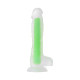 Прозрачно-зеленый фаллоимитатор, светящийся в темноте, Clark Glow - 22 см. (зеленый)