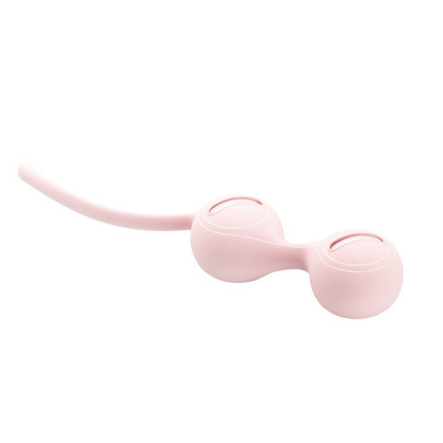 Нежно-розовые вагинальные шарики на сцепке Kegel Tighten Up I (нежно-розовый)