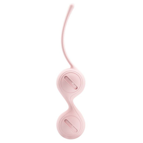 Нежно-розовые вагинальные шарики на сцепке Kegel Tighten Up I (нежно-розовый)