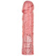 Розовая фаллическая насадка Vac-U-Lock 8  Crystal Jellies Dong - 20,3 см. (розовый)