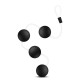 Черные анальные шарики Pleasure Balls - 38,1 см. (черный)
