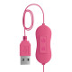 Розовая, работающая от USB вибропуля в форме кролика Cute (розовый)