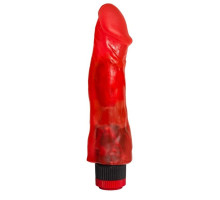 Красный реалистичный вибратор №27 - 19,5 см. (красный)
