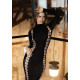 Эффектное длинное платье Carme XI Dress with Turtleneck (черный|S-M-L)