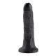 Чёрный фаллоимитатор с присоской 7  Cock - 17,8 см. (черный)