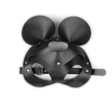 Пикантная черная маска «Озорная мышка» с заклепками (черный)